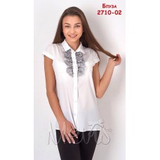 Mevis Блуза короткий рукав шифон на гудзиках 2710  146-164  4шт