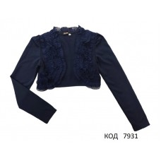 Mevis Болеро для дівчинки 1075  122-152 синій  6 шт