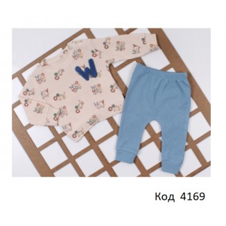 Tr Костюм для хлопчика інтерлок/резинка PEPELİNO 5520  6,12,18,24 міс. 4 шт