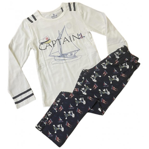 BR Піжама для хлопчика 07-10 стрейч/бавовна  9631    KREM(208,108)молочний  1шт.