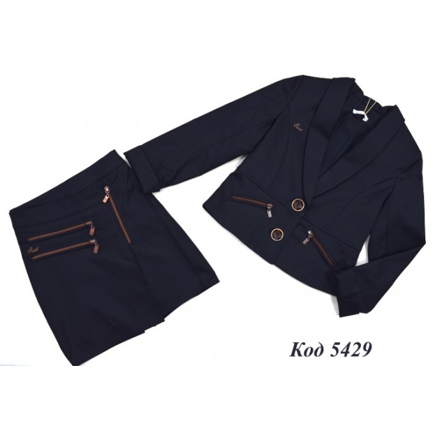 ,,Suzie122-152меморіКОСТЮМ Піджак "Стефані" (1724) + Спідниця чорний122-152 6 р