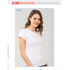 BR Футболка жіноча 6663,01  БІЛИЙ         6(1)шт.