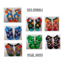 YO Шкарпетки для дівчинки SKS-0086U "SPOKSY" КОРОТКІ   МІКС кольорів    27-30//39-42  6(3)шт