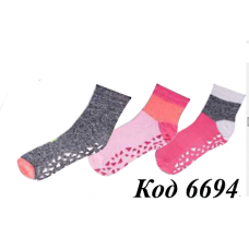 YO Шкарпетки жіночі SK-53 з ABS підліток мікс кольорів  31-34//39-42  6(3) шт