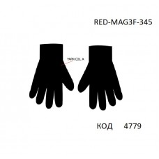 YO од.Перчатки чоловічі акрил RED-MAG3F-345  ЧОРНИЙ .25,27 розмір. 12(6)шт