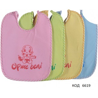 Слюнявчик с рисунком непром. завязка 12 шт.