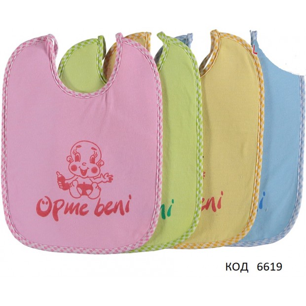 Слюнявчик с рисунком непром. завязка 12 шт.