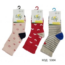 Bross Шкарпетки бавовняні для дівчинки МАЛЮНОК 17195 МІКС  12(3)шт.