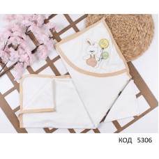 Tr Рушник куточок + серветка махра BEBAYLİN 20052  ЗАЙЧИК  78*90  1 шт.