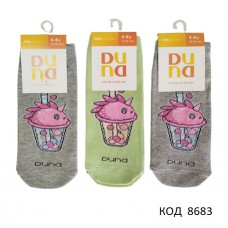 DUNA Шкарпетки бавовняні для дівчинки короткі 4211   6(3)шт