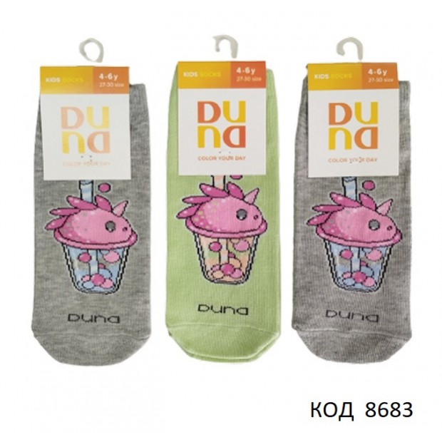 DUNA Шкарпетки бавовняні для дівчинки короткі 4211   6(3)шт