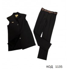 ,,Suzie146-158шерстьКОСТЮМ Жилетка "Оллана"(9018)+Спідниця чорний146-158   3шт