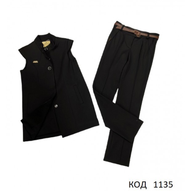 ,,Suzie146-158шерстьКОСТЮМ Жилетка "Оллана"(9018)+Спідниця чорний146-158   3шт