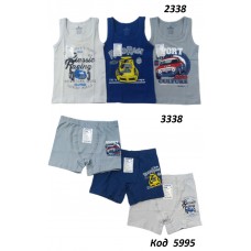 BR Набір білизни для хлопчика(майка+боксери) 2338/3338      6(3)шт.
