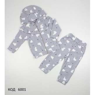 МС Костюм 2-х нитка для дівчинки (Кофта+штани) 74,80,86  3шт