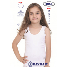 BR Майка для дівчинки 4055.01 БІЛИЙ    07   2 шт.