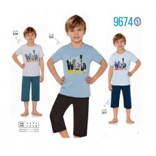 BR Костюм для хлопчика 07-10 (футболка+бриджі)  9674    7-10  4шт.