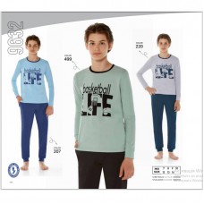 BR Піжама для хлопчика 12,13,14 стрейч/бавовна  9632    12,13,14  3 шт.