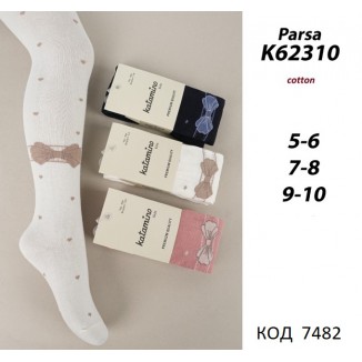 ArtiKatamino Колготки бавовняні для дівчинки МАЛЮНОК К62310 МІКС   6(3) шт.
