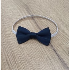 Ukr Краватка-метелик для хлопчика ОДНОТОН АТЛАС КОТОН СИНИЙ  5 шт