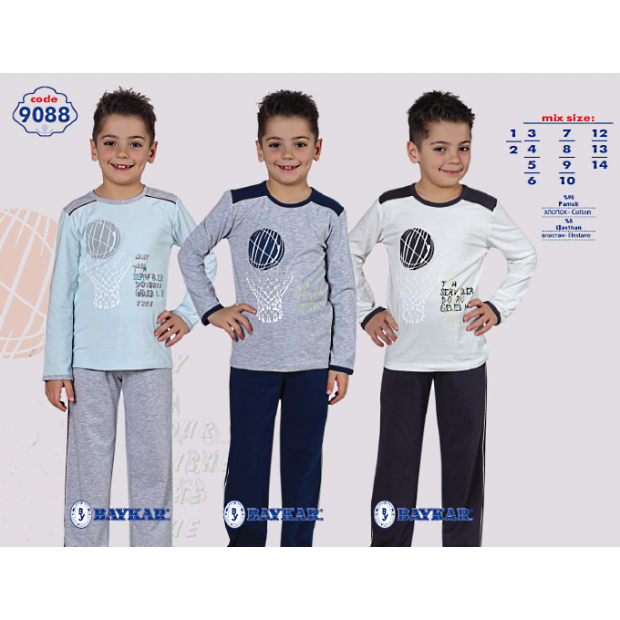 BR Піжама для хлопчика 03-06 стрейч/бавовна  9088    3-6  4 шт.