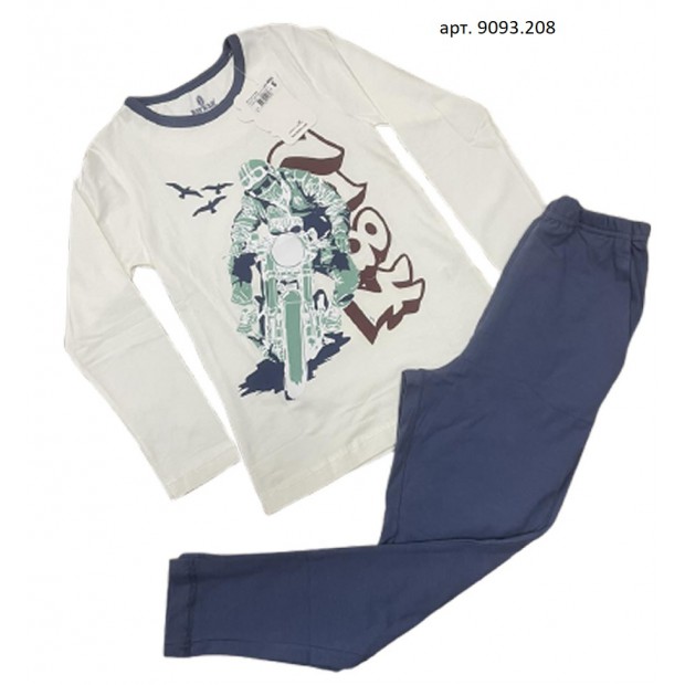 BR Піжама для хлопчика 03-06 стрейч/бавовна  9093   KREM(208,108)молочний  1 шт.