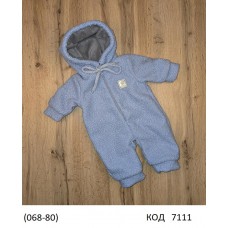 МС Комбінезон барашка петля з капюшоном без ножок КЗ-2574   68,74,80р  3шт