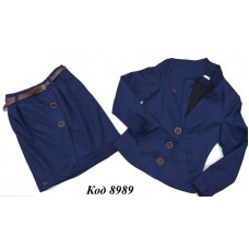 Suzie Км 140-158меморіКОСТЮМ Піджак "Делайн" (5425) + Спідниця синій 140-158 4р.