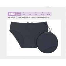 BR Труси для дівчинки 5112.02 ЧОРНИЙ РУБЧИК  06.07   12 (6)шт