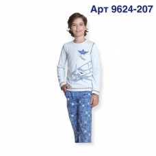 BR Піжама для хлопчика 07-10 стрейч/бавовна  9624    ACIK MAVI(207,217)блакитний  1шт.