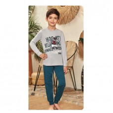 BR Піжама для хлопчика 07-10 стрейч/бавовна  9788    KUM GRI (167) сірий1 шт.