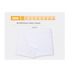 BR Шорти боксери для хлопчика 3310,01 БІЛИЙ  06,07   6(3) шт