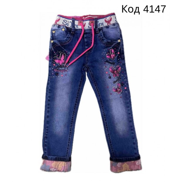 Ch Штани для дівчинки ДЖИНС CowDing828    16-20 5 р.