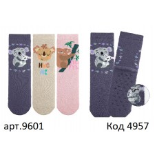 Bross Шкарпетки махрові для дівчинки ABS МАЛЮНОК 9601  МІКС 12(3) шт.
