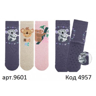 Bross Шкарпетки махрові для дівчинки ABS МАЛЮНОК 9601  МІКС 12(3) шт.