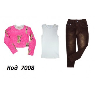 Tr Костюм для дівчинки (Кофта+штани вельвет)  116-134  .4шт.