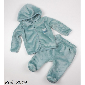 МС Костюм вельсофт (Кофта з капюшоном+ повзунки) 62-74р 3шт