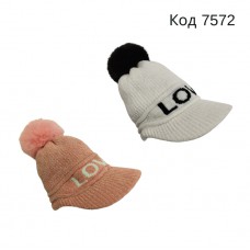 YO Шапка в'язана на флісі для дівчинки LOVE   54-56   5(2)шт