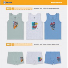 BR Набір6 білизни для хлопчика(майка+боксери) 2512/3512    6(3) шт.