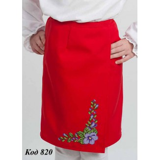 Ukr Спідниця для дівчинки вишивка 4313 Червоний 110-134 5 р.