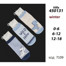 ArtiKatamino Шкарпетки махрові для хлопчика ясельні РЕЗИНКА 450131  МІКС 0-6/12-18  12(3) шт.