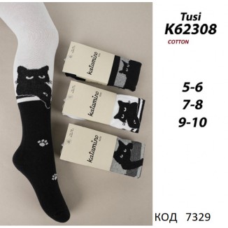 ArtiKatamino Колготки бавовняні для дівчинки МАЛЮНОК К62308 МІКС   6(3) шт.