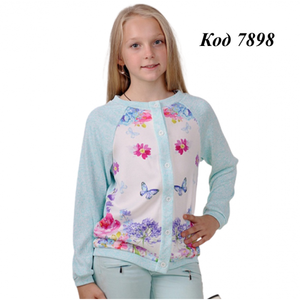 ,Mevis Кофта на гудзиках для дівчинки 1840  134-158  5 шт