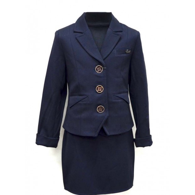,,Suzie122-152шерстьКОСТЮМ Піджак "Габбі"(2124)+Спідниця синій122-152 6 шт.