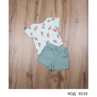 МС Костюм кулір +інтерлок (Футболка+шорти)  ДІ КП-1365   62,68,74р 3 шт.