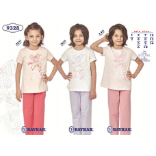 BR Піжама для дівчинки 03-06 (футболка+штаниі)  9328    3-6  4шт.