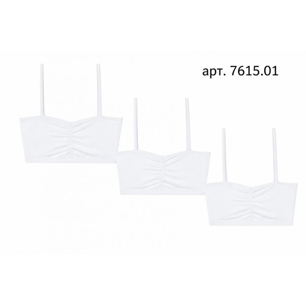 BR Топ для дівчинки 7615,01   БІЛИЙ   06,07,08    6(3) шт.