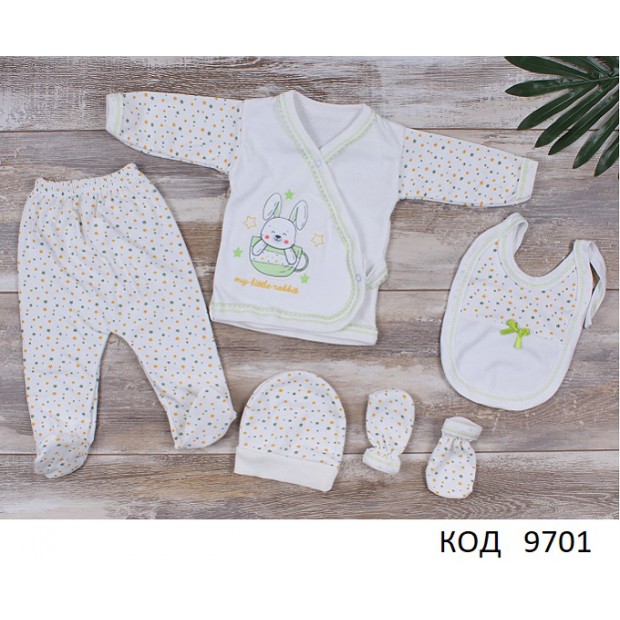 Tr Набір для новонароджених Hopipop 303,302  5 предметів інтерлок 62 р. 1 шт.