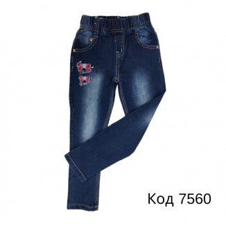 Ch Штани для дівчинки ДЖИНС Taurus А-651  98-128 6шт