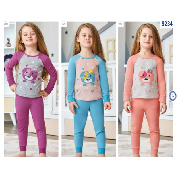 BR Піжама для дівчинки 01-02 стрейч/бавовна  9234    01,02  2 шт.